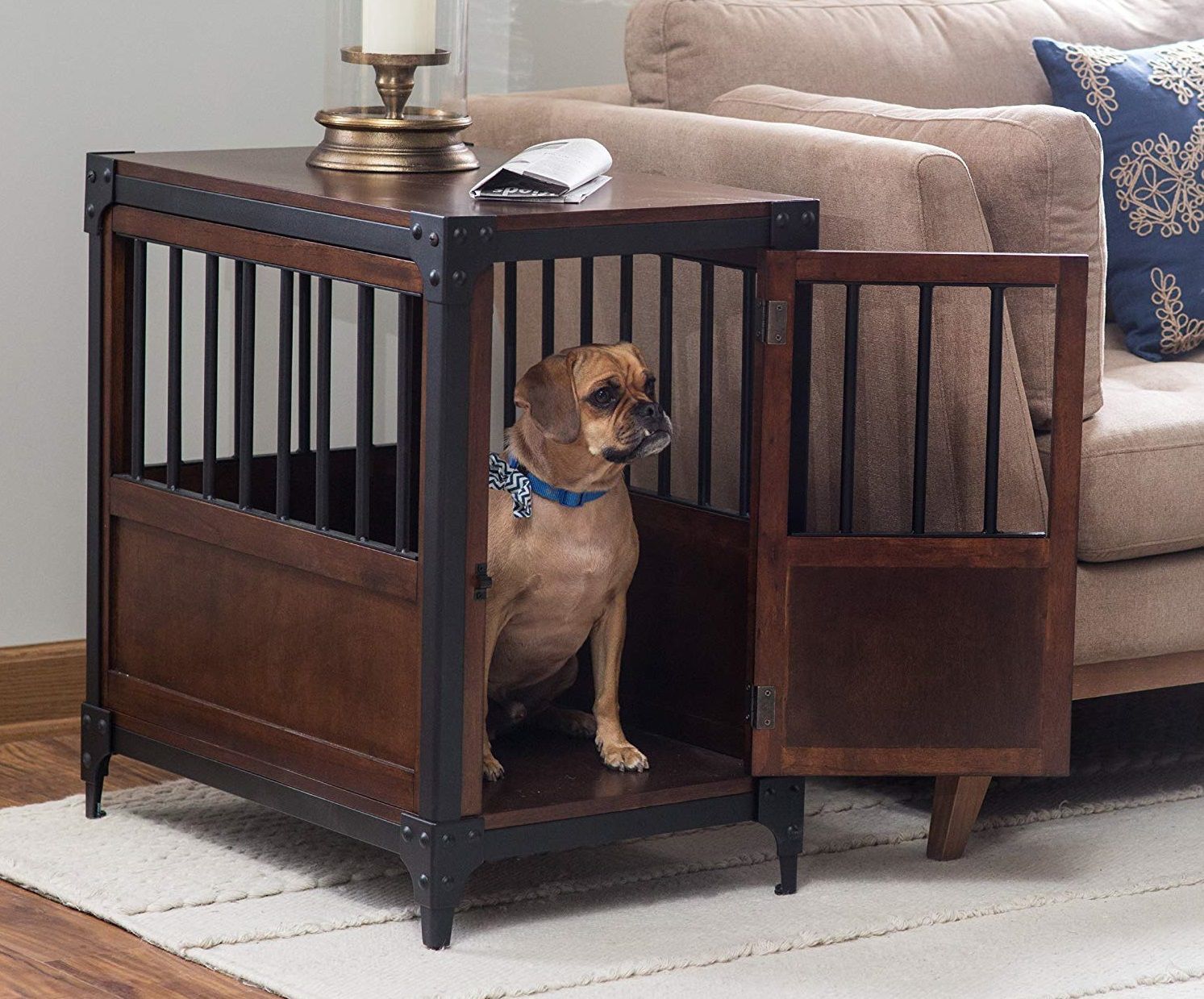 Espresso Wood And Wire Dog Crates Center 3 Dog Crates That Double As D Cor Home And Garden Nwitimes Com Rh Crate End Table Plans Extra Large Wood